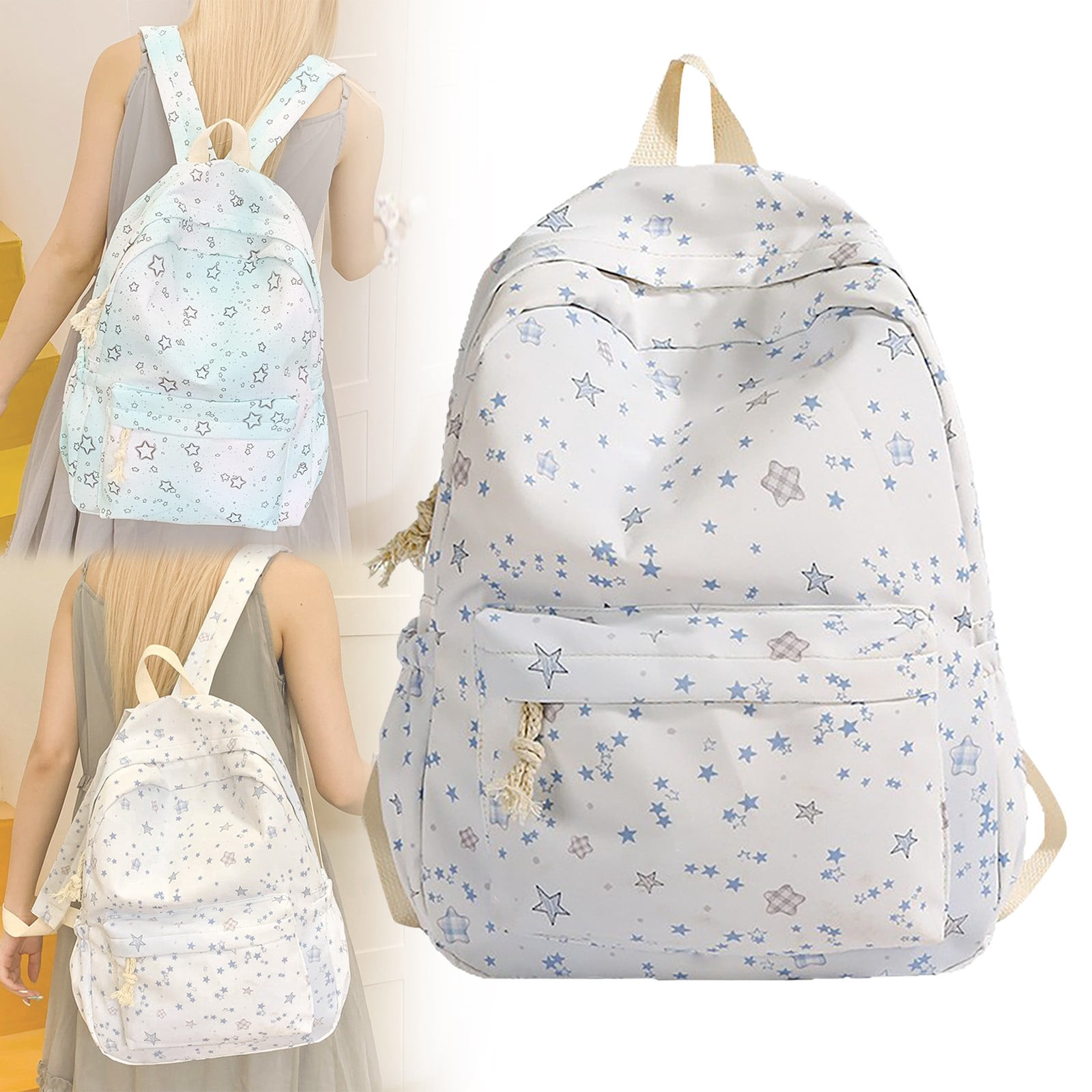 HUASHENG 2025 Cute Preppy Bag Printed Kawaii Backpack Aesthetic School Backpack Laptop Daypack