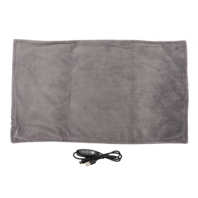 Heated Pad, Electric Heating Pad Soft Comfortable Dark Gray 19x11in For Bed