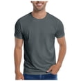 thumbnail image 1 of TIEVOSA T-Shirt pour Homme Ultra Doux Blanc Uni T-Shirt à Col Rond Décontracté Basique pour Homme, 1 of 4