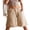 Khaki, variant on Gupgi Women's Loose Denim Shorts Summer Casual Low Waist Baggy Bermuda Knee Length Jean Shorts with Pockets