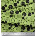 thumbnail image 3 of Soimoi Green Cotton Duck Fabric Dots & Circle Geometric Decor Fabric Printed Yard 56 Inch Wide, 3 of 5
