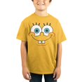 thumbnail image 1 of SpongeBob SquarePants Face Smile Kids Yellow T-Shirt, 1 of 3