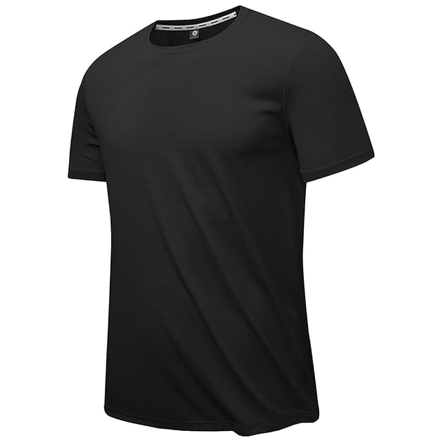 BOBOGOJP T-shirt en Coton pour Homme Décontracté à Manches Courtes, Chandail à Rayures à Col Rond (Noir,m)