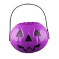thumbnail image 2 of Small Plastic Halloween Pumpkin Bucket for Kids, Pumpkin Pail Candy Container with Handle for Trick or Treat and Party Decor, PVC Material, 2 of 7