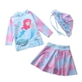 thumbnail image 1 of Baby/Toddler Girls Mermaid Swimsuit Rashguard Set Long Sleeve UPF 50+ ,CM25-7YT Size 7T, 1 of 5