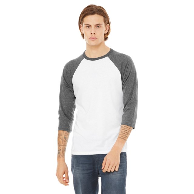 Bella + Canvas Unisex 3/4-Sleeve Baseball T-Shirt