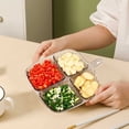 thumbnail image 4 of Binmer Divided Plates For Kids Adults Compartment Plates Lightweight Reusable Dinnerware Portion Plastic Plates, 4 of 6