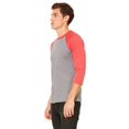 thumbnail image 3 of Bella + Canvas Unisex 3/4-Sleeve Baseball T-Shirt, 3 of 3
