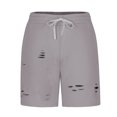 thumbnail image 1 of Plebaso Mens Shorts Casual Elastic Waist Distressed Shorts Drawstring Breathable Athletic Sports Shorts, 1 of 5