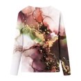 thumbnail image 5 of IROINID en Solde T-Shirt à Manches Longues en Polyester pour Femmes Confortable Dames Col Rond Hauts Amples T-Shirts Imprimés Blouse, Rouge, 5 of 5