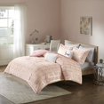 thumbnail image 4 of Intelligent Design Raina Ensemble de Couette Imprimé Métallique Blush/or Full/Grand, 4 of 6