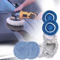 thumbnail image 1 of 8pcs 9-10 Inches Buffer Polisher Car Polisher Pad Microfiber Car Polisher Bonnet Set Pad Buffer Waxing Wash Wool, 1 of 10