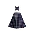 thumbnail image 1 of Jupe pour Filles Ensemble d'Uniforme Scolaire pour Enfants Jupe à Ourlet Plissé Tartan Vert 13-14 Ans, 1 of 5