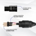 thumbnail image 4 of LyxPro 25 Feet XLR Cable, Right Angle Female to Male, 3 Pin Mic Cable, Black, 4 of 7
