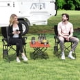 thumbnail image 2 of Costway 2 PCS Folding Camping Chair for Adults Portable Lawn Chair with Cup Holder & Side Pocket, 2 of 9