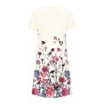 thumbnail image 5 of Robes Maxi d'Été pour Femmes 2023 Décontractées Robe d'Été Bohème à Imprimé à Manches Courtes Robe de Plage Longueur Genou Robe à Manches Courtes en Liquidation, 5 of 5