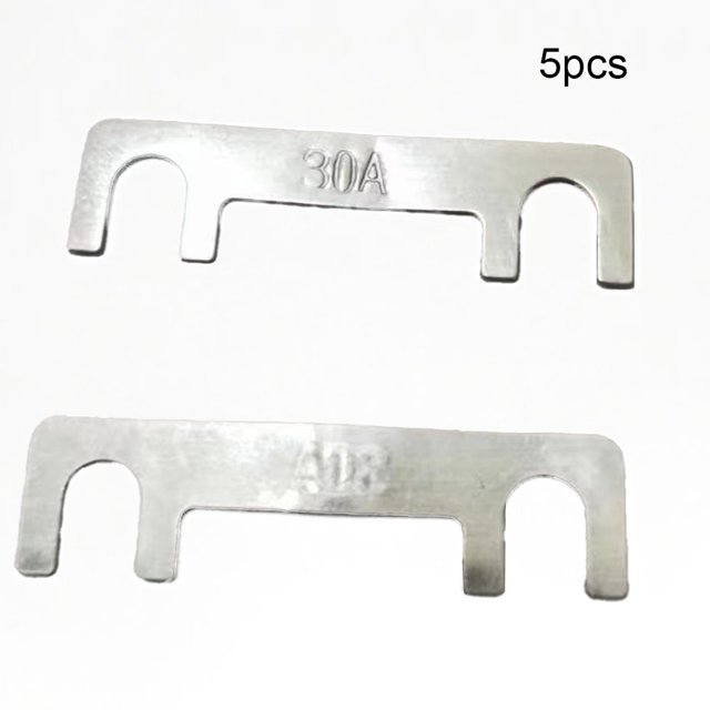 5Pcs Car Fuse Flat Type 32V Fork Bolt Battery Fuse Car Bracket 30A-100A Fuse