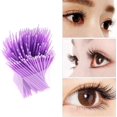 thumbnail image 4 of 200 Pièces Applicateurs Tampons pour Cils Mini Brosse Jetable Mini Brosse Extensions Outil de Maquillage Violet, 4 of 5