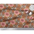 thumbnail image 3 of Soimoi Poly Georgette Fabric Floral,Hummingbird & Squirrel Animal Print Fabric by The Yard 52 Inch Wide, 3 of 3