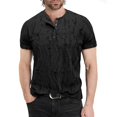 thumbnail image 1 of Hiiyo Men's Ripped Short Sleeve T Shirt Summer Daily Tshirt, 1 of 4