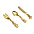 thumbnail image 2 of 3 Pieces Tableware Model Mini Accessories Early Lovely Size 1/12 Kitchen Spoon Early Educational Imitation Cutlery Children Baby Kids Using Gold, 2 of 7