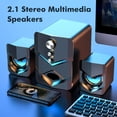 thumbnail image 4 of SADA D-222 Computer Speaker with Subwoofer USB-Powered 2.1 Stereo Multimedia Speakers with LED Light 3.5mm Audio Input for PC Laptop, 4 of 9