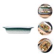 thumbnail image 2 of Ceramic Baking Dish Roasting Lasagna Pan Rectangular Dish Bakeware Handle Pan, 2 of 9