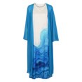 thumbnail image 4 of Mikilon Robe Décontractée pour Femmes à Imprimé Floral, Col Rond, Sans Manches, Ensemble Deux Pièces en Chiffon Uni, 4 of 8