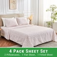 thumbnail image 3 of Gogreen 4PC Deep Pocket King Sheet Set Fit 14", Breathable Microfiber Super Soft King Size Sheet Set, Luxury Hotel Style Home Decor King Bed Sheet Set, Gift for Women, Men, 3 of 25