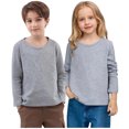 thumbnail image 2 of Chandails à Manches Longues pour Filles T-Shirts de Base Doux pour Tout-Petits Haut T-Shirts à Col Rond pour Enfants T-Shirt à Manches Longues pour Enfants, 2 of 6