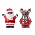 thumbnail image 1 of Holiday Time Salière et poivrière figuratives en céramique, 2 pièces, 1 of 6