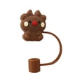 thumbnail image 1 of Reusable Cups with Lids and Straws,Reusable Cups with Lids and Straw Christmas Straw Cap Christmas Reindeer Snowman Cup Straw Cap Christmas Straw Stopper Straw Cap Reusable Straw Cap, 1 of 6