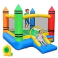 thumbnail image 1 of Costway Inflatable Bounce House Kids Jumping Castle w/ Slide Ocean Balls & 550W Blower, 1 of 10