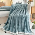 thumbnail image 3 of Bwiyojiz Home & Kitchen Decor Bedding Textiles Blankets Throws Soft Fleece Blanket Warm and Layer Double-sided All-season Solid Color, Gifts for Mom, Blue, 3 of 5