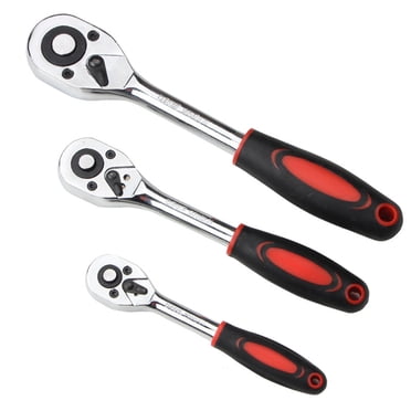1/4" 3/8" 1/2" Steel High Torque Ratchet Wrench for Socket 24 Teeth Quick Release Wide Used Professional Hand Tools