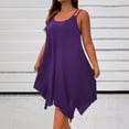 thumbnail image 1 of Ounisa Robe Camisole Midi Fluide Sans Manches à Encolure Dégagée et Ourlet Asymétrique pour Femme Grande Taille, 1 of 8