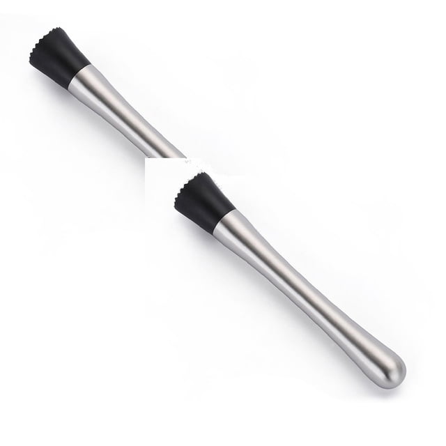 Oleegame 2PC Glass Bottle Bar Home Stainless Mixer Muddler Drink Cocktail Pestle Tools & Home Improvement Silver