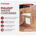 thumbnail image 2 of Rev-A-Shelf Top Mount Single Pullout Under Cabinet Trash Can, 35 Qt, 4WCTM-12DM1, 2 of 12