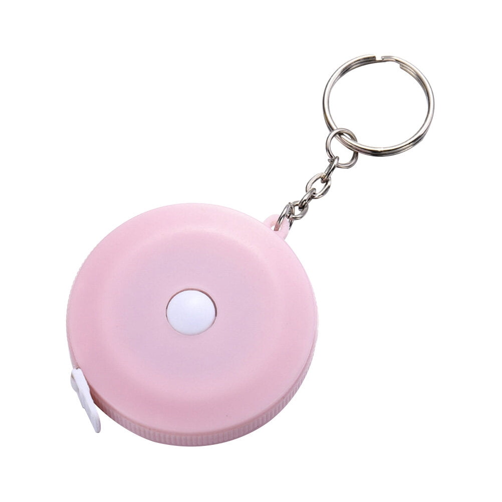 Mini Tape Measure Portable High Precision Tape Measure With Ring for Home Outdoor (Pink, 1.5m)
