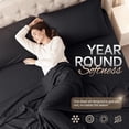 thumbnail image 3 of Beddora Ensemble de Draps Format Grand en Noir – 4 Pcs en Microfibre, Ultra Doux, Poche Profonde, Résistant aux Plis, Entretien Facile, Adulte, 3 of 5