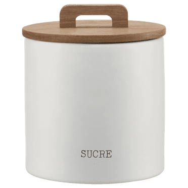 Bouclair White Ceramic Sugar Jar