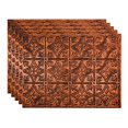 thumbnail image 2 of FASÃ„DE Traditional Style/Pattern 1 Decorative Vinyl 18in x 24in Backsplash Panel in Moonstone Copper (5 Pack), 2 of 15