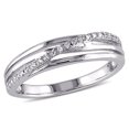 thumbnail image 1 of Miabella Bague Croisée en Diamant en Argent Sterling, 1 of 2
