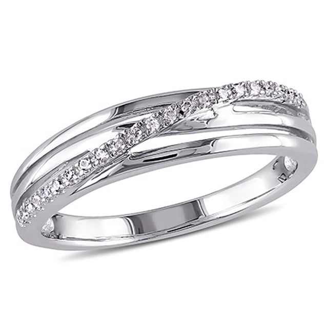 Miabella Bague Croisée en Diamant en Argent Sterling