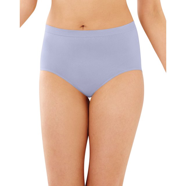 Bali Womens Comfort Revolution Microfiber Brief 3-Pack, 8/9, In the Navy/Winter