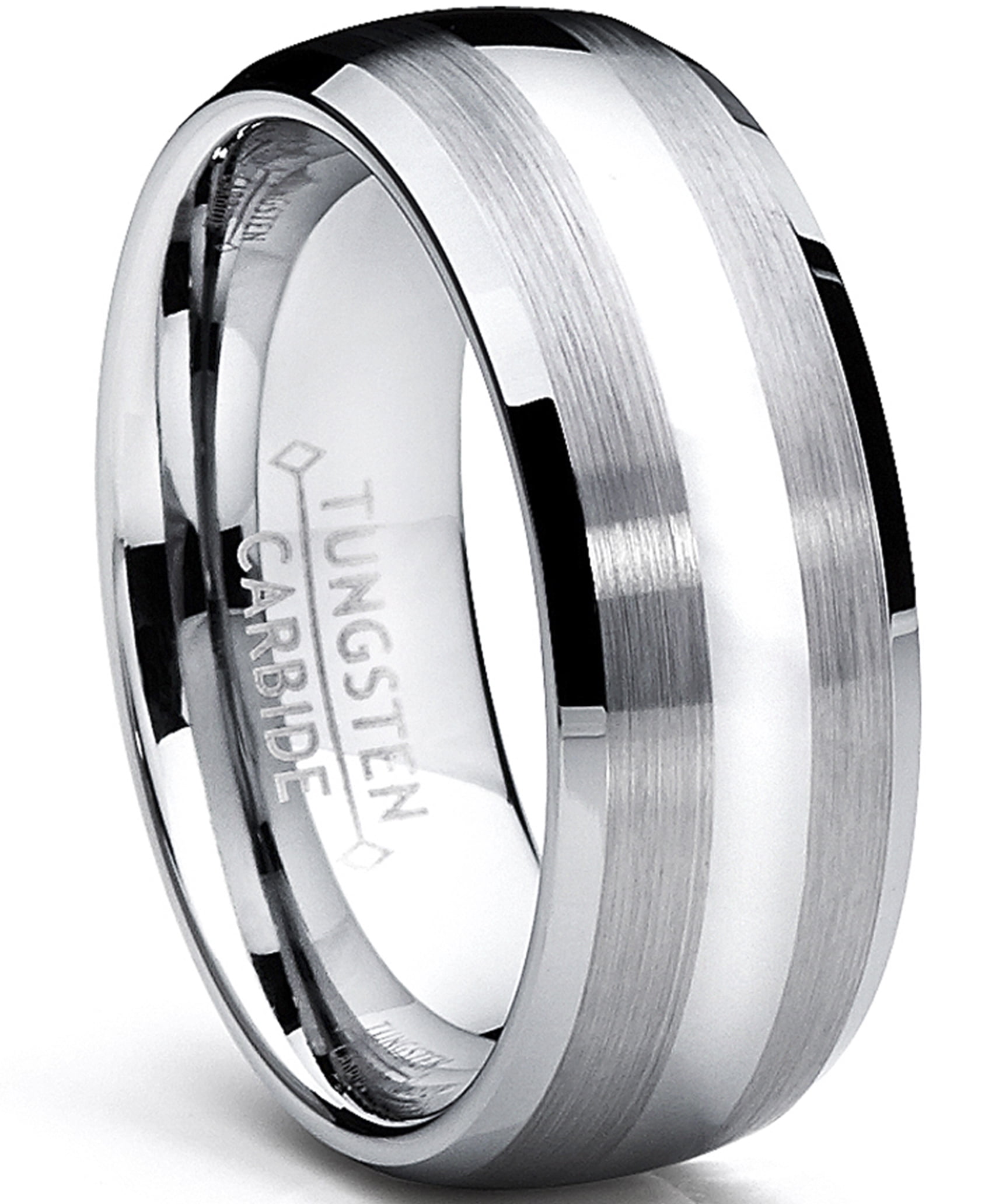 8MM Dome Men's Tungsten Carbide Ring Wedding Band size 6.5