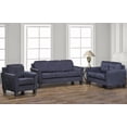 thumbnail image 5 of K-Living Samara Microsuede KD Chaise fixe en bleu nuit, 5 of 5