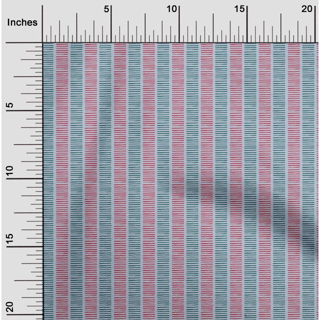 oneOone Cotton Poplin Fabric Stripe Block Printed Craft Fabric BTY 56 Inch Wide