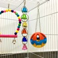 thumbnail image 3 of 5PCS Bird Cage Toy Set Rattan Bird Swing Toy Parrot Hanging Bell Bird Chew Toy, 3 of 10