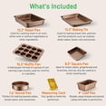 thumbnail image 4 of NutriChef 20 Piece Nonstick Kitchen Cookware Pots & Pans Set, Bronze (2 Pack), 4 of 10